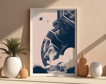 Interstellar Movie Poster PDF zum selbst ausdrucken, Interstellar von Christopher Nolan, Digital Wall Art, Home Wall Decor, Geburtstagsgeschenke