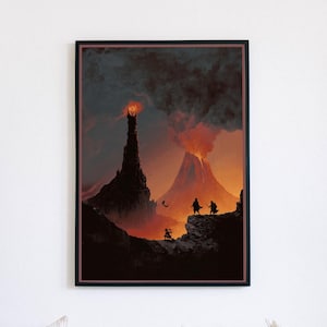 Herr der Ringe Mandala Poster Druckbare PDF, LOTR Mandalay Mittelerde Reise Digitale Wandkunst, Ringe der Macht, Geburtstagsgeschenke