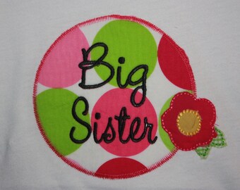 Big Sister Tshirt  w/flower