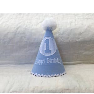 Seersucker Birthday Bib Hat