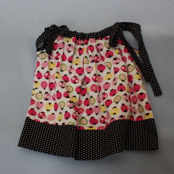 Ladybug First Birthday Pillowcase Dress