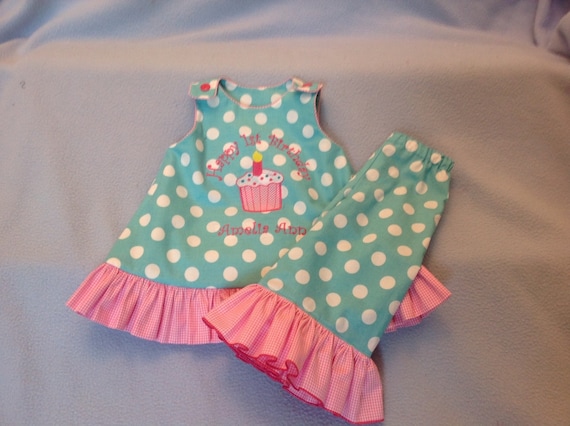 aline birthday dress Happy Birthday Birthday Girl Aqua Aline dress with ruffle on the bottom