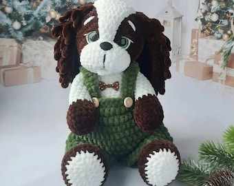 Virkad valp pdf-MÖNSTER - Virkat mönster för cocker spaniel - Virkat hundmönster - Amigurumi cocker spaniel + Kläder - Handledningsvideor