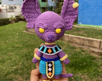 Bill Anime Mönster Amigurumi Bill Virkmönster, Bill Docka, Dragon Ball Amigurumi ENGELSKA & SPANSKA