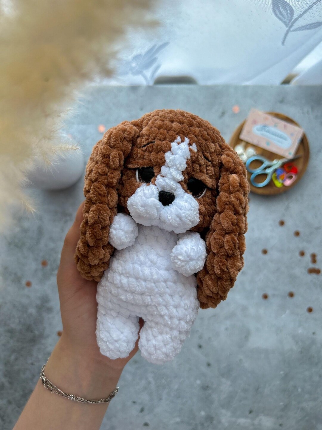 Spaniel Crochet Pattern Puppy Spaniel Crochet Pattern: Lilu Dog Knotted Lovey (PDF Pattern) - Etsy