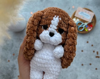 Modèle au crochet pour chiots épagneuls : Lilu Dog Knotted Lovey (Modèle PDF)