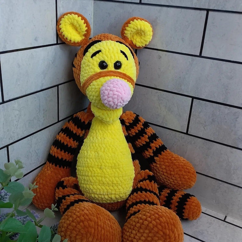 4 i 1 PDF-MÖNSTER Nalle Puh och vänner Virkmönster ENGELSKA Digital nedladdning Ior, Nasse, Tiger bild 3