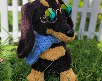 Virkat mönster för taxälskling – PDF Amigurumi-handledning för hundar