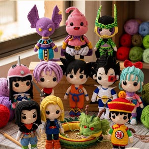 Goku And Friends Ultimate Crochet Pattern Collection Bundle Of 14+ PDFs Instant Download In English And Spanish