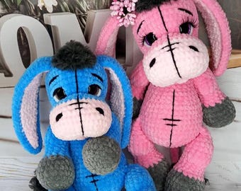 Virkat åsnamönster Amigurumi Åsnor Eeyore i engelska PDF