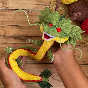 Anime Pattern Amigurumi PDF Shenlong Dragon Crochet Pattern Shenlong Crochet Pattern, Shenlong Doll, Dragon Ball Amigurumi