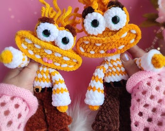 Virkmönster Ångest Amigurumi Orange Känsla, Engelska pdf - Prinsessa - insideout intensivt