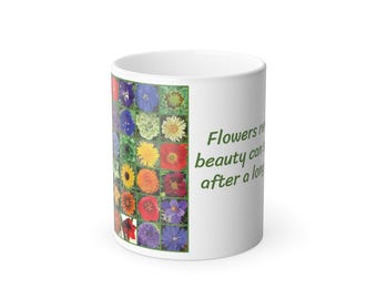 Colorful Flower Mosaic Mug | Color Morphing Mug