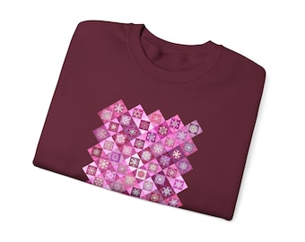 Snowcatcher Heartflakes Unisex Heavy Blend™ Crewneck Sweatshirt