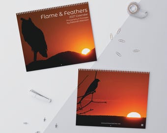Flame & Feathers Bird Silouette Wall Calendar | 2027 12-Month Calendar