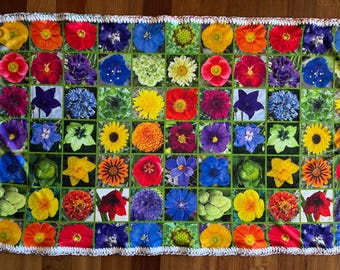 Rainbow Garden Fleece Throw