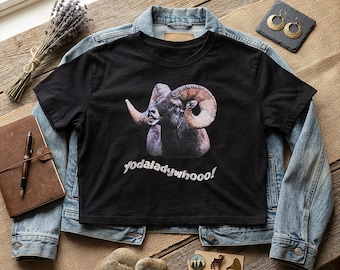 Ram Bighorn Yodaladywhooo! Cropped Tee | Women's Boxy Humor Tee