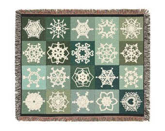 Shamrock Snowflake Love Woven Blanket
