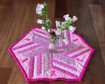 Pink Quilted Table Topper