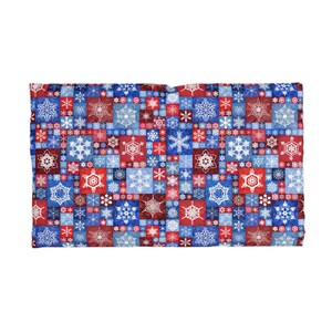 250th Anniversary Patriotic Snowflake Collage Microfiber Pillowcase