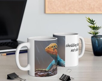 Snarky Colorful Lizard Mug | Ceramic Coffee Mug