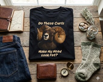 Do These Curls Make My Head Look Fat? Cropped Tee | Ram Humor