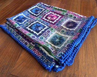 Framed Hearts Fleece Throw