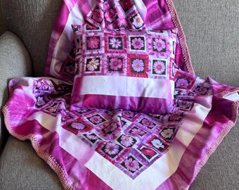 Cosmos Explosion Fleece Throw and Matching Pillow