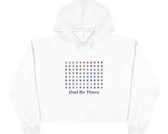 Wear the Rainbow: The "Owl Be There" Solar-Dyed Color Poetry Crop Hoodie