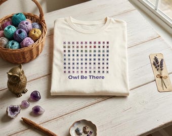 Wear the Rainbow: The "Owl Be There" Solar-Dyed Color Poetry Cropped Tee | Boxy T-Shirt