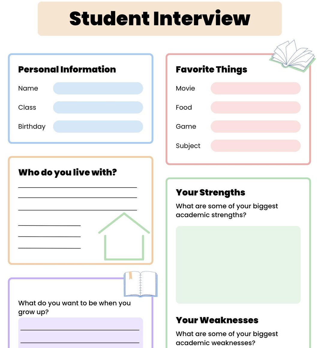 Student Interview Form - Evaluation - Etsy Canada