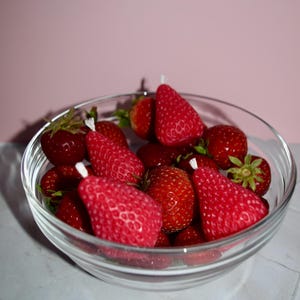 Realistic Strawberry Scented Soy Wax Candles