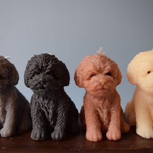 Poodle Doodle Realistic Dog Candle