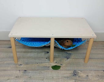 Support hamac double confortable pour cochons d'Inde et petits animaux de compagnie. Idéal pour les chinchillas et les furets. Accessoires de cage pour cochons d'Inde.