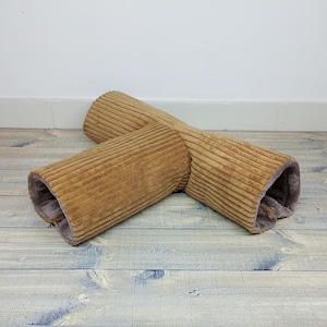 Double tunnel for guinea pigs and hedgehogs - enrich your pet&#39;s habitat, guinea pig cage accessories, cozy tunnel for small pets.