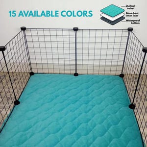 Reusable fleece cage liner for guinea pigs, hedgehogs, rabbits & small pets