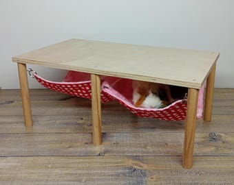 Hamac double fait main en polaire pour cochon d'Inde - Lit cage confortable pour petits animaux de compagnie
