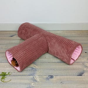 Cozy tunnel for guinea pigs, hedgehogs, chinchillas & bunnies, tunnel with 3 entrances