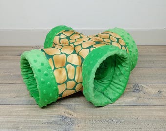 Handmade cozy small pet tunnel for guinea pig and hedgehog, guinea pig cage accessories.