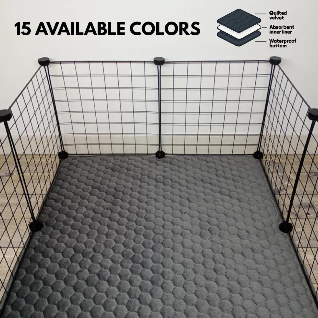 Picture of Guinea Pig Cage Liner, Fleece Cage Liner for Guinea Pigs, Hedgehogs ...