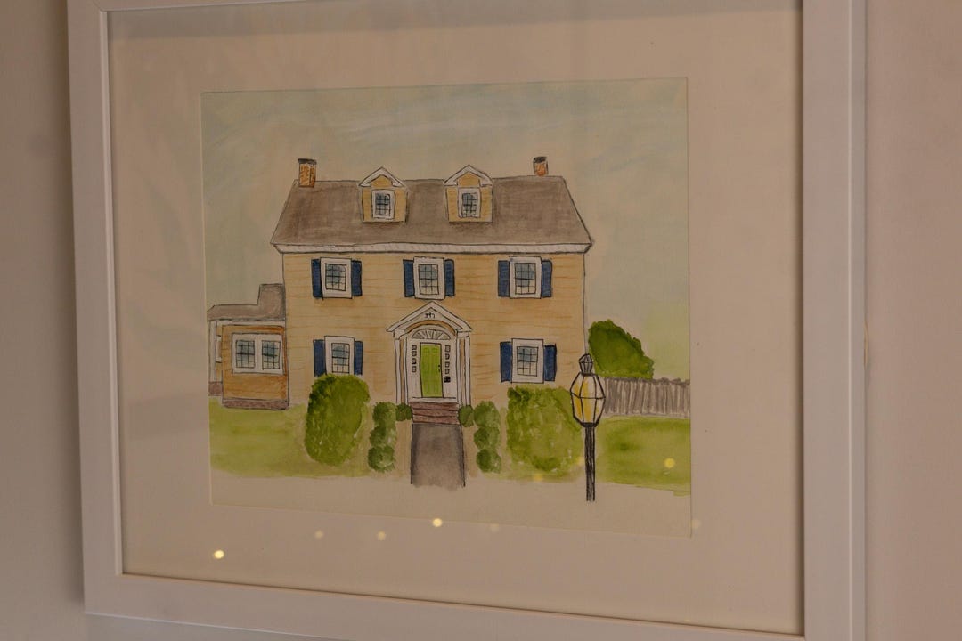 Custom Watercolor House Portrait From Photo, Personalized Home Painting ...