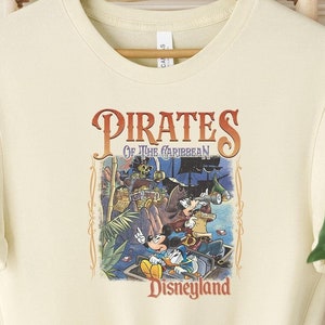 Disney Mickey Mouse And Friends Pirates Of The Caribbean Retro Shirt, Vintage Pirates Of The Caribbean Disneyworld Shirt, Mickey Pirates Tee
