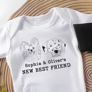 New Best Friend Baby Suits, Protected By Dog Body Suit, Personalized Dog Name Toddler, Dog Name Toddler, Baby Shower Gift, Newborn Baby Gift