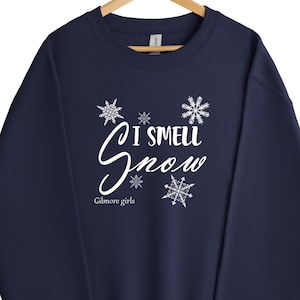 I Smell Snow Sweatshirt, Trendy Sweatshirt, Snow Season Sweatshirt, Christmas Gifts, Girls Film Season Sweatshirt, Christmas Sweatshirt