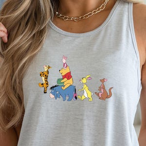 Winnie The Pooh and Friends Tank Top, Cute Disney Pooh Bear Shirt, Disneyland Family Trip Shirt, Disney Vacation Tank Top, Summer Disney Tee
