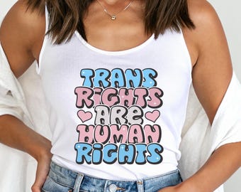 Trans Rights Tank Top, Respect Trans People Shirt, LGBTQ Pride Racerback, Equality Human Rights Tank, Trans Pride Tee