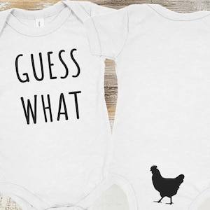 Guess What Chicken Butt Bodysuit, Baby Unisex Bodysuit, Funny Baby Bodysuit Gift, Baby Shower Gift, Gender Neutral Baby Gift, Custom Toddler