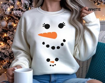Snowman Maternity Sweatshirt, Winter Pregnancy Announcement Sweatshirt, Cute Snowman Face Sweatshirt, New Mom Pregnancy Reveal Gift Shirt