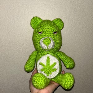I don&#39;t care bear - handmade plush