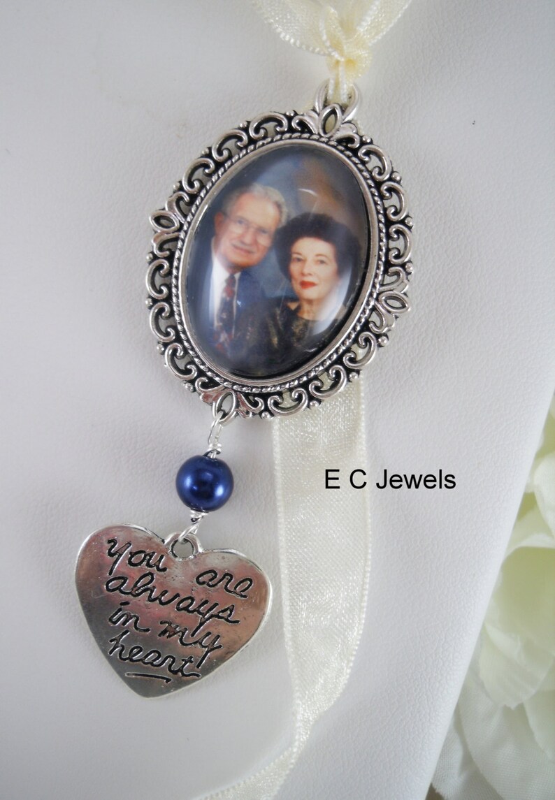 Custom Bouquet Charm with a Pearl Accent Pick your color Etsy